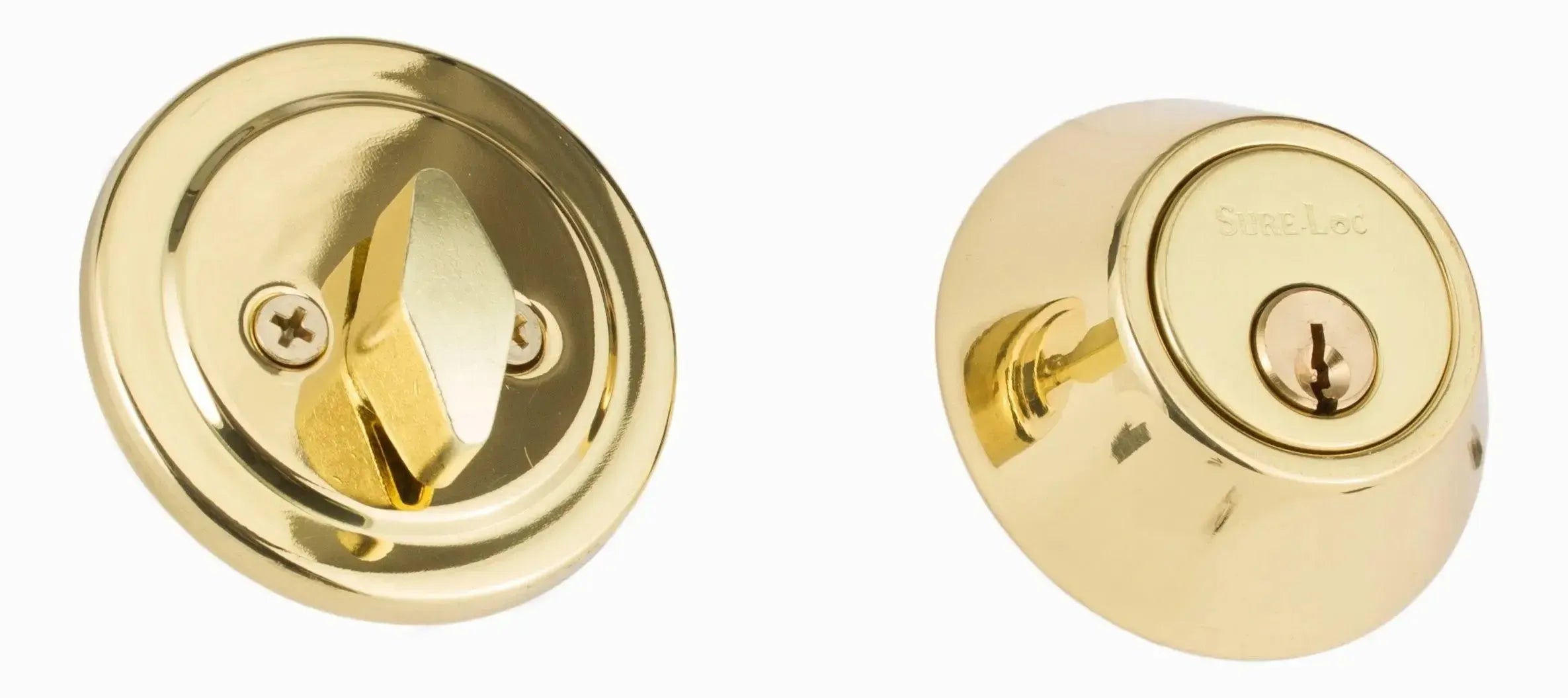 Sure-Loc Contemporary Deadbolt Polished Brass