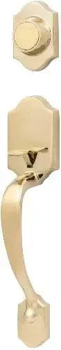 Sure-Loc Coral Dummy Handleset-Exterior Trim Only Polished Brass