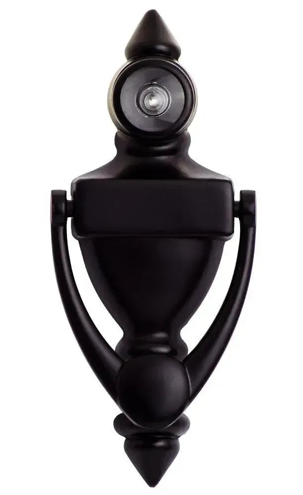 The Sure-Loc Door Knocker With 180 Viewer in Vintage Bronze finish.