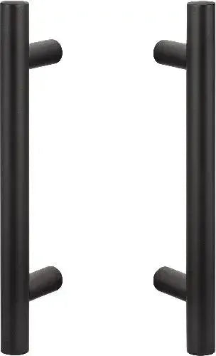 The Sure-Loc Barn Door Handle, 12", Ladder, 2-Sided in Flat Black finish