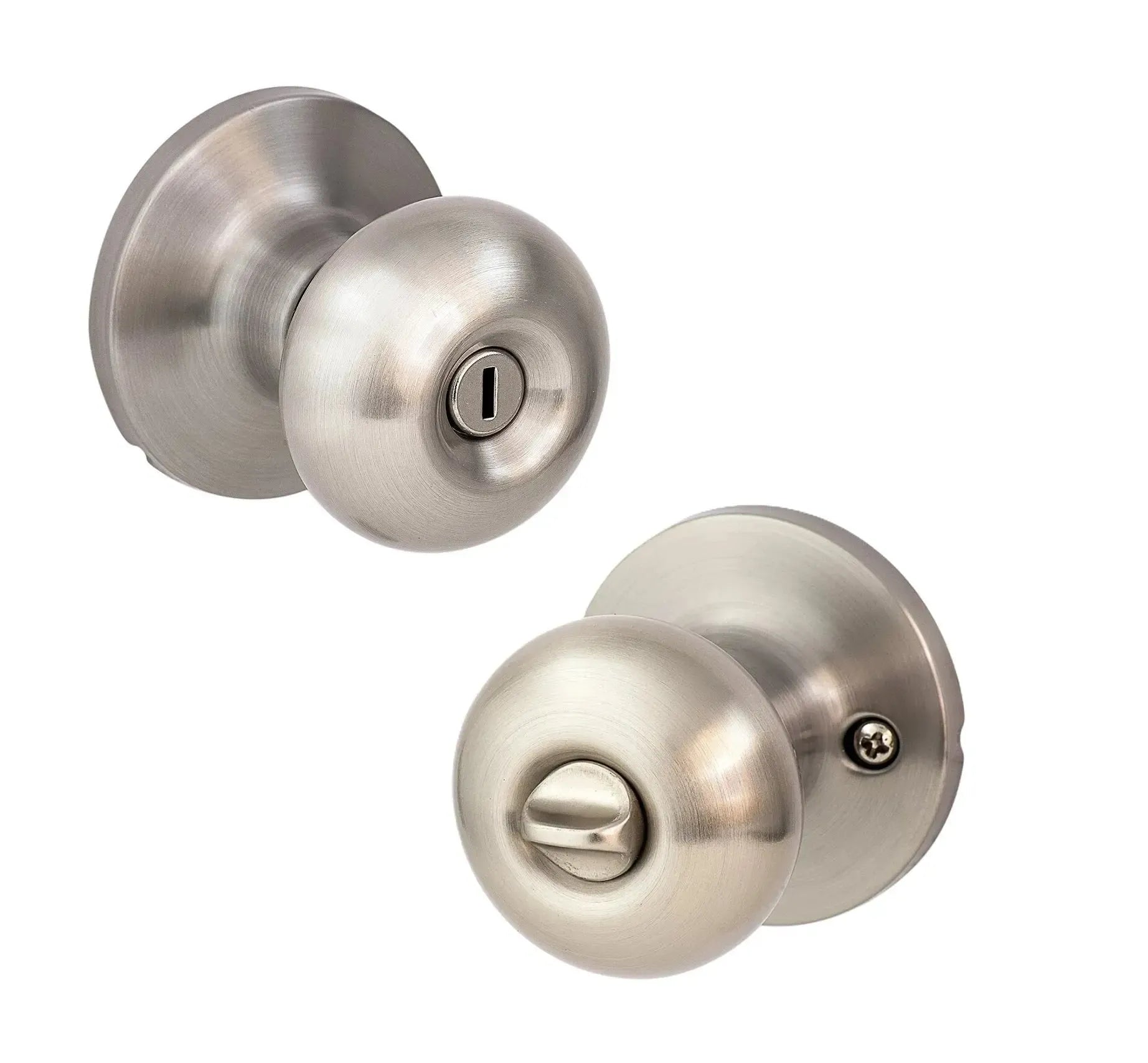Sure-Loc Durango Knob with Round Rosette in Satin Nickel finish