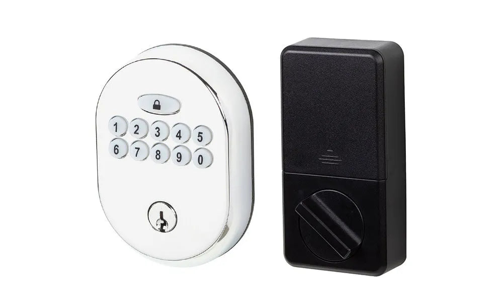 Sure-Loc Electronic Keypad Deadbolt, Round in Polished Chrome finish
