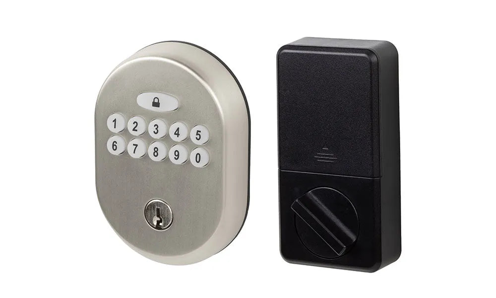 Sure-Loc Electronic Keypad Deadbolt, Round in Satin Nickel finish