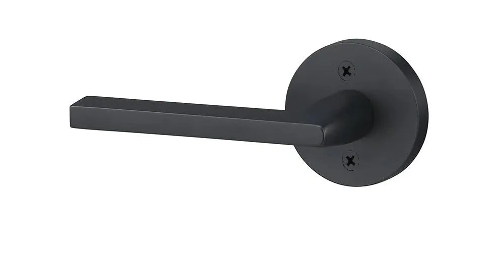 Sure-Loc Escala Lever with Round Rosette in Flat Black finish