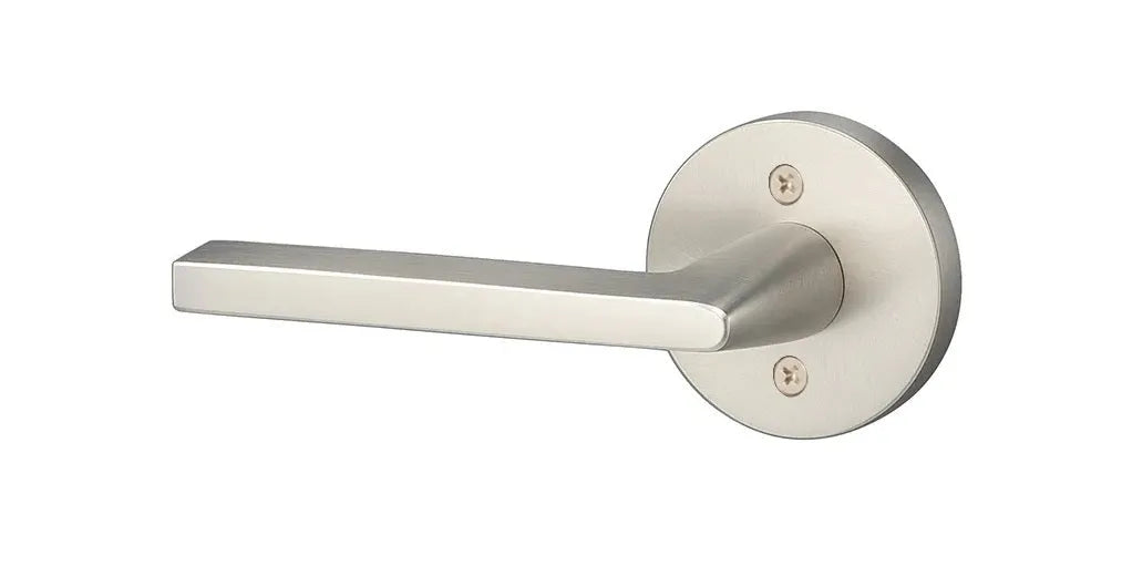 Sure-Loc Escala Lever with Round Rosette in Satin Nickel finish