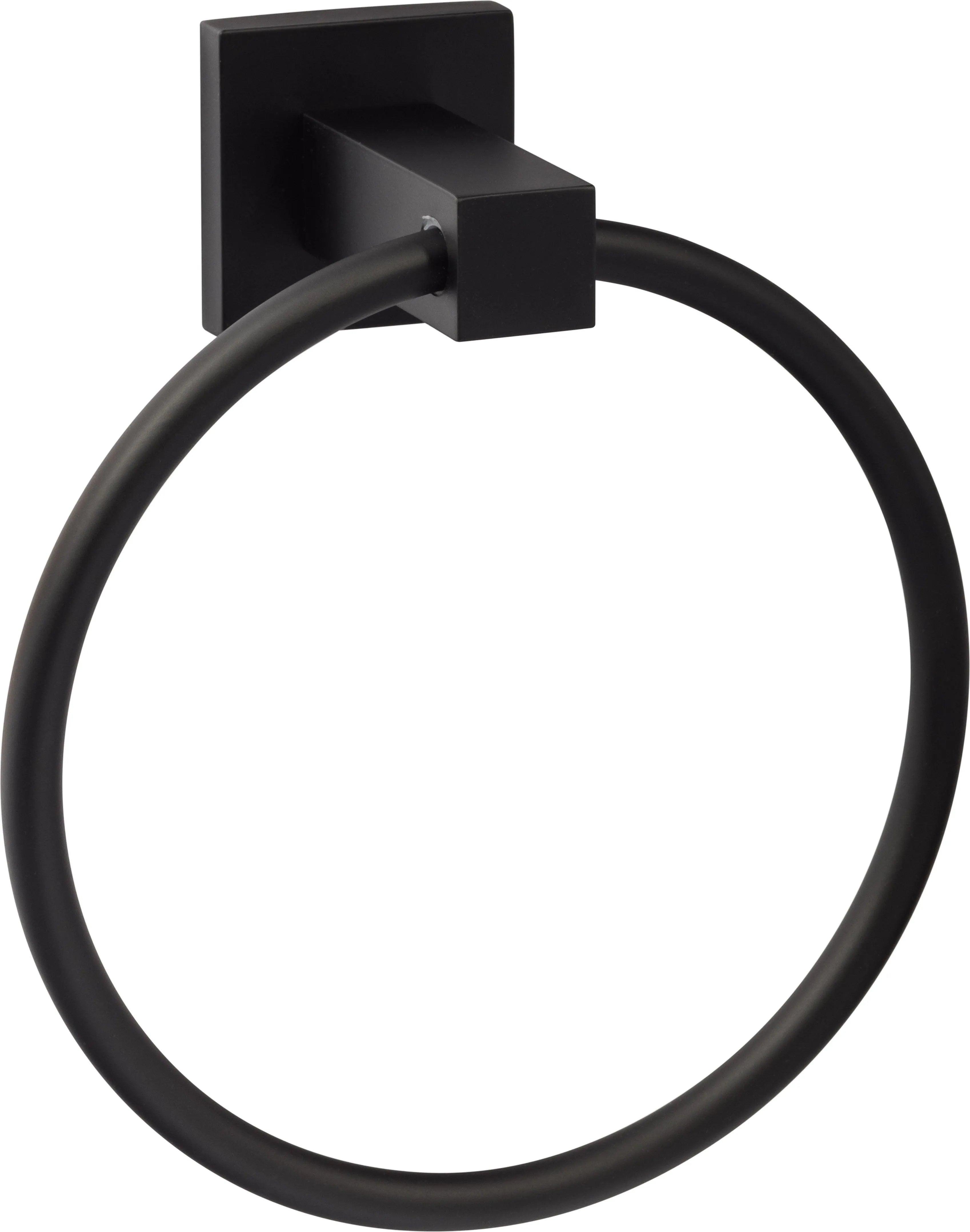 The Sure-Loc Baden Towel Ring in Flat Black finish