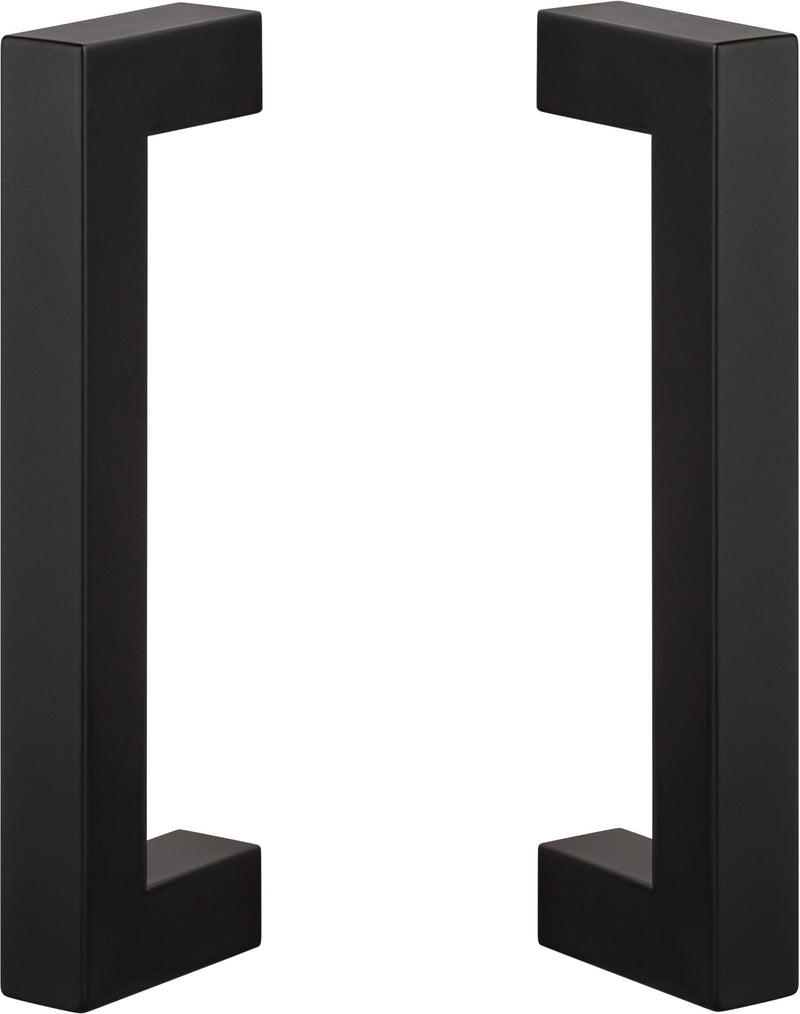 The Sure-Loc Barn Door Handle, 9", Square, 2-Sided in Flat Black finish