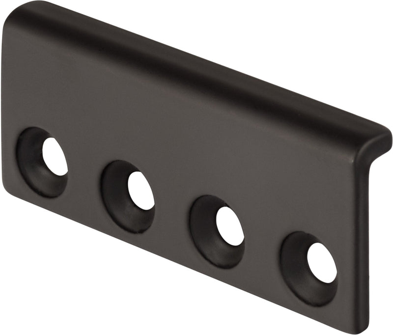 The Sure-Loc Barn Door Rail Connector in Flat Black finish