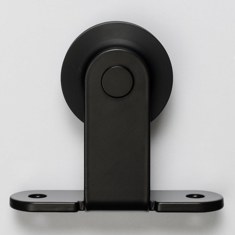 The Sure-Loc Barn Track Roller, Top Mounted in Flat Black finish