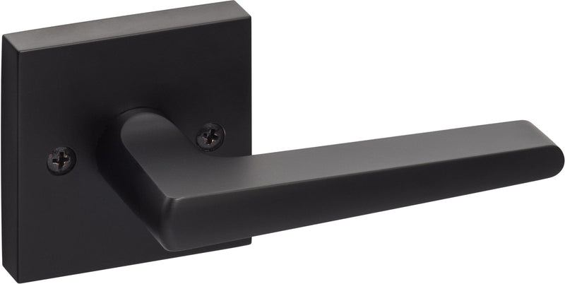 The Sure-Loc Basel Lever with Square Rosette in Flat Black finish