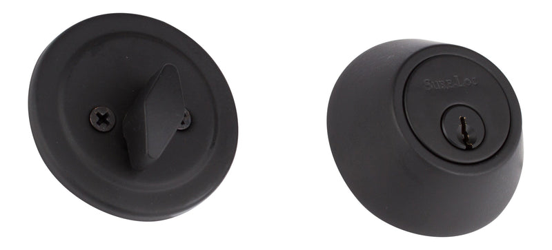 Sure-Loc Single Cylinder Deadbolt in Flat Black finish