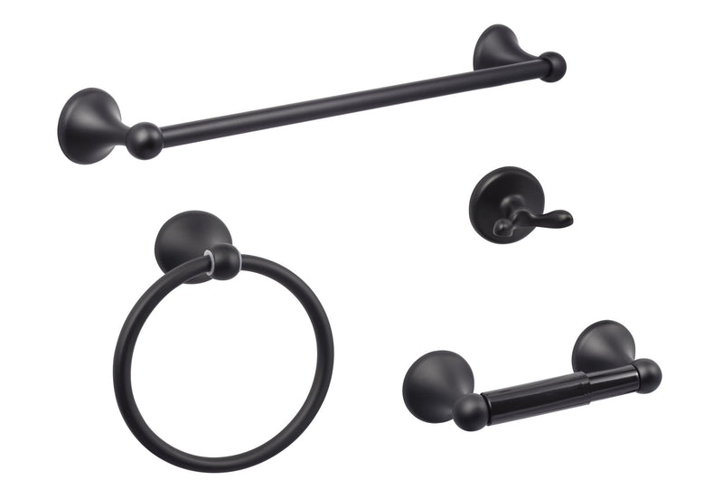 Sure-Loc Ventura Series Bath Set, Two Post in Flat Black finish