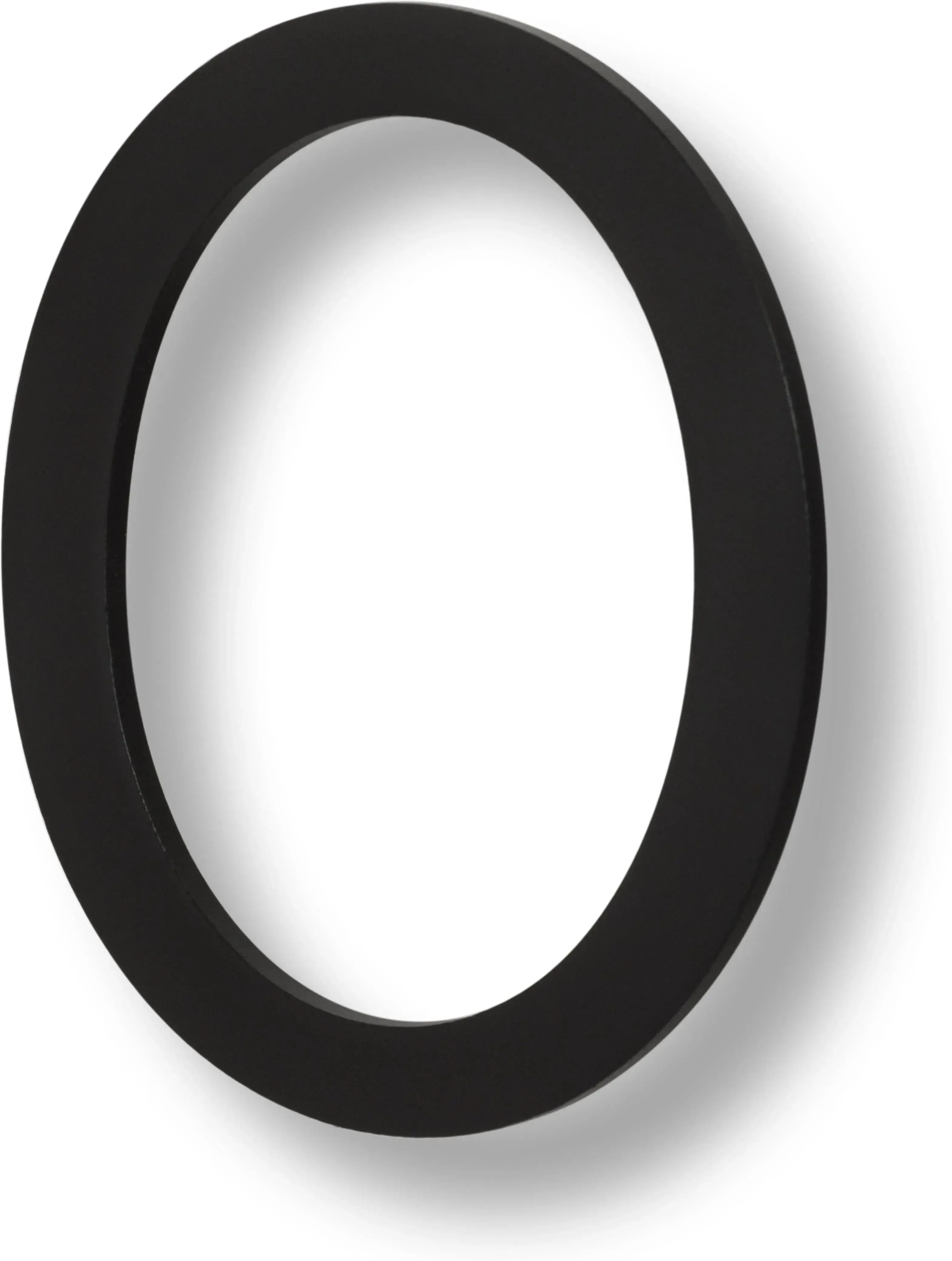 The Sure-Loc Floating House Number, 6", No. 0 in Flat Black finish