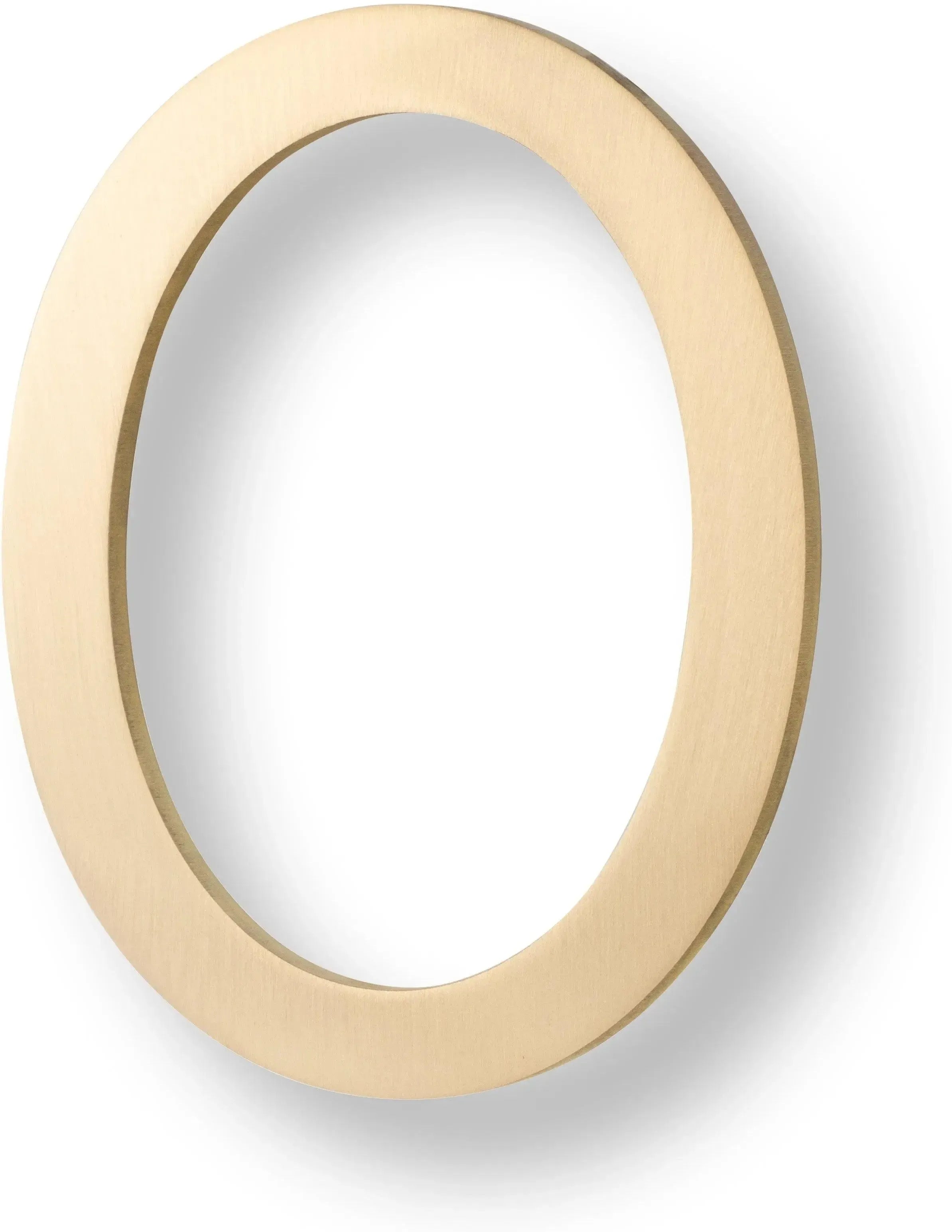 The Sure-Loc Floating House Number, 6", No. 0 in Satin Brass finish