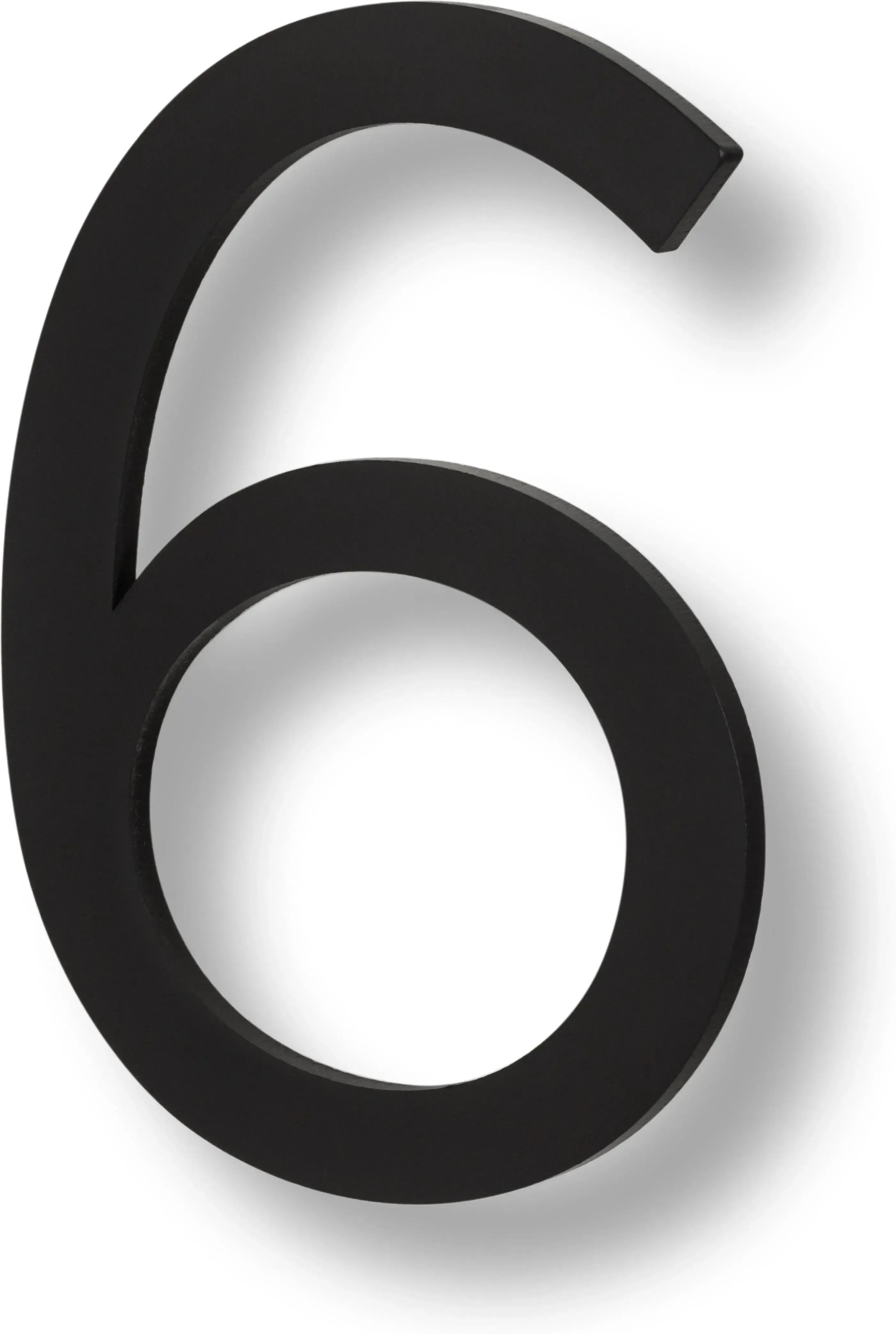 Sure-Loc Floating House Number, 6", No. 6 Flat Black