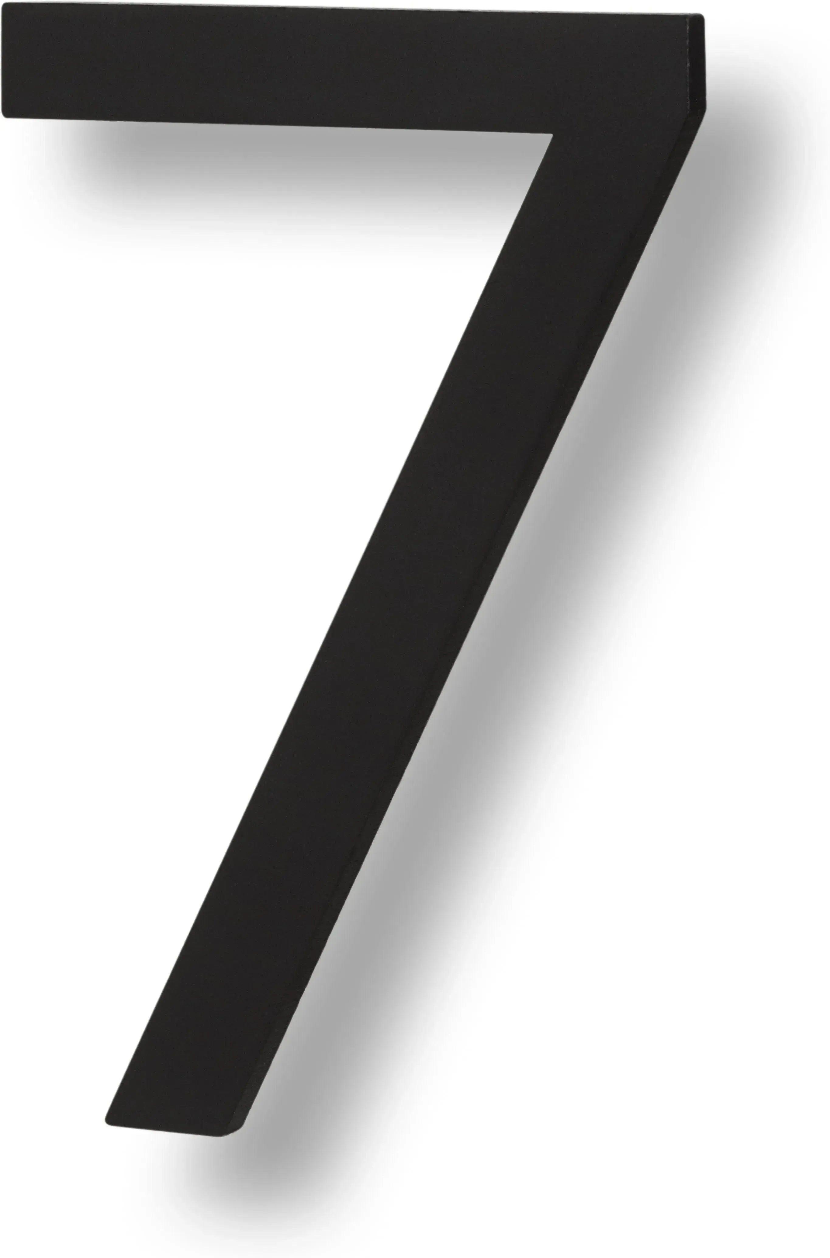 Sure-Loc Floating House Number, 6", No. 7 Flat Black