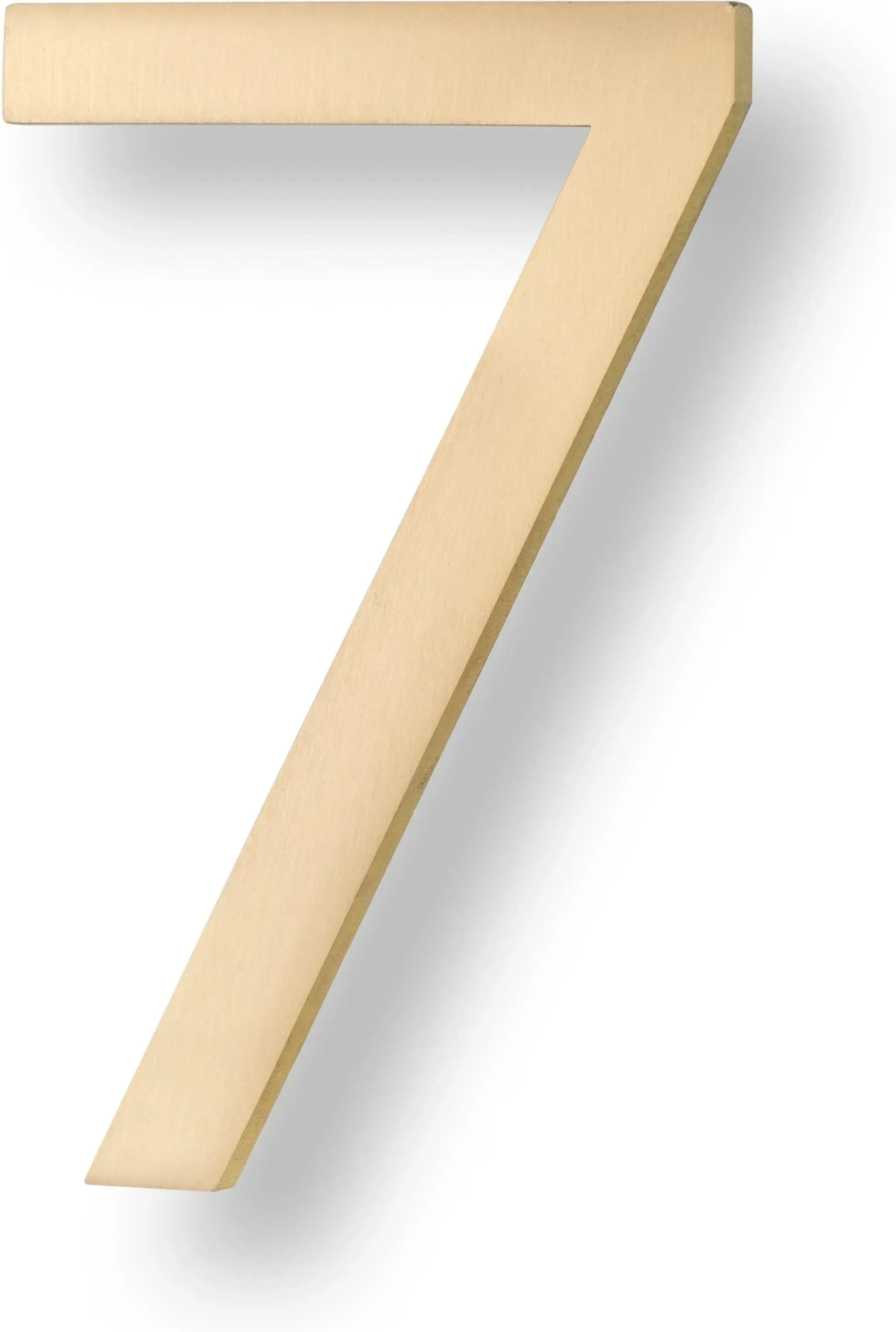 Sure-Loc Floating House Number, 6", No. 7 Satin Brass