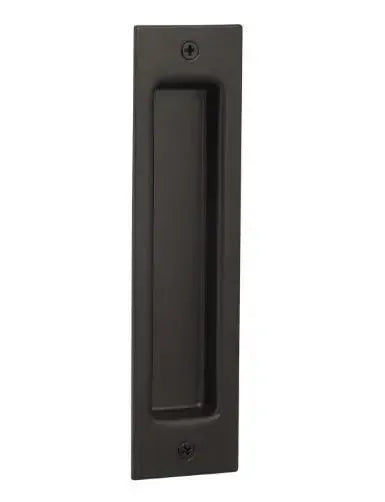 The Sure-Loc Flush Barn Door Handle in Flat Black finish
