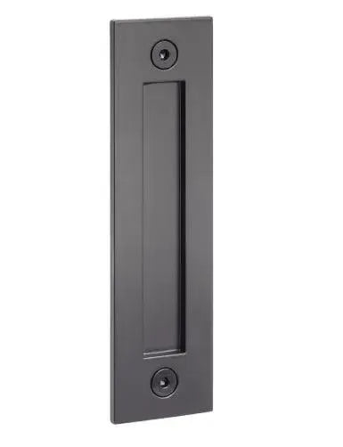 The Sure-Loc Flush Mounted Barn Door Handle in Flat Black finish