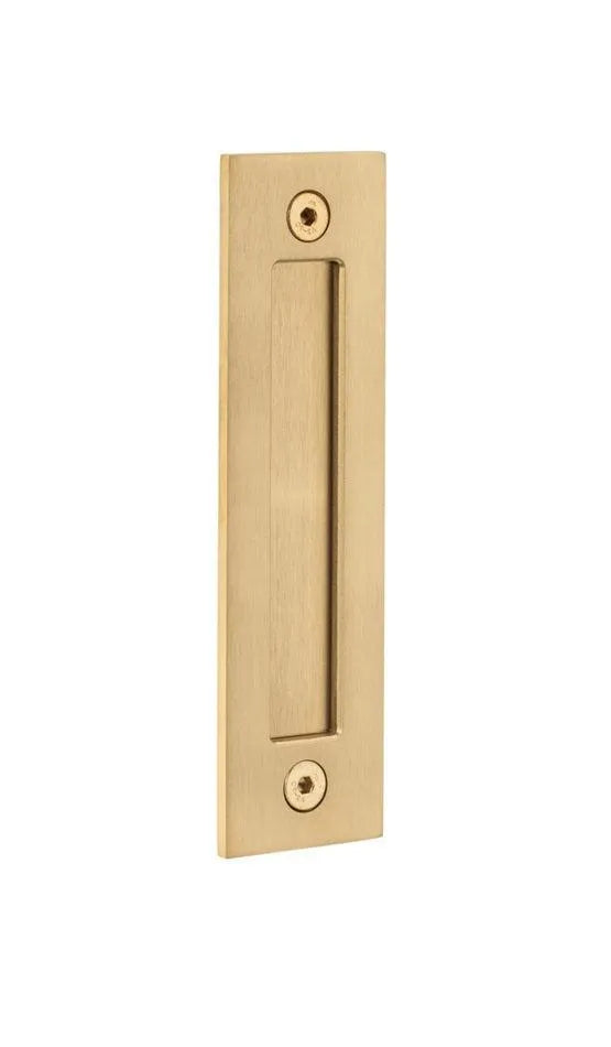 The Sure-Loc Sure-Loc Flush Mounted Barn Door Handle in Satin Brass finish.