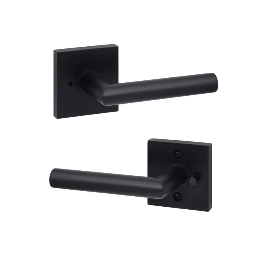 Sure-Loc Hanover 28° Lever with Square Rosette Flat Black