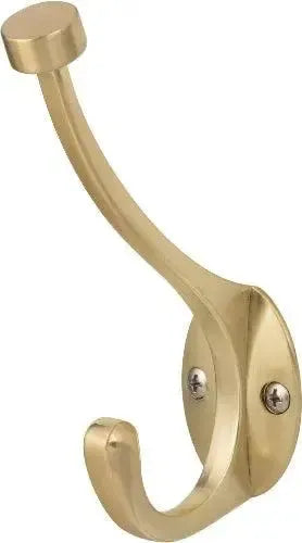 Sure-Loc Heavy Duty Pilltop Coat Hook in Satin Brass finish