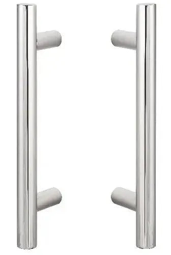 Sure-Loc Shower Door Handle, 12", Round, 2-Sided in Polished Chrome finish