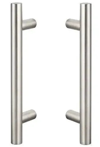 Sure-Loc Shower Door Handle, 12", Round, 2-Sided in Satin Stainless Steel finish