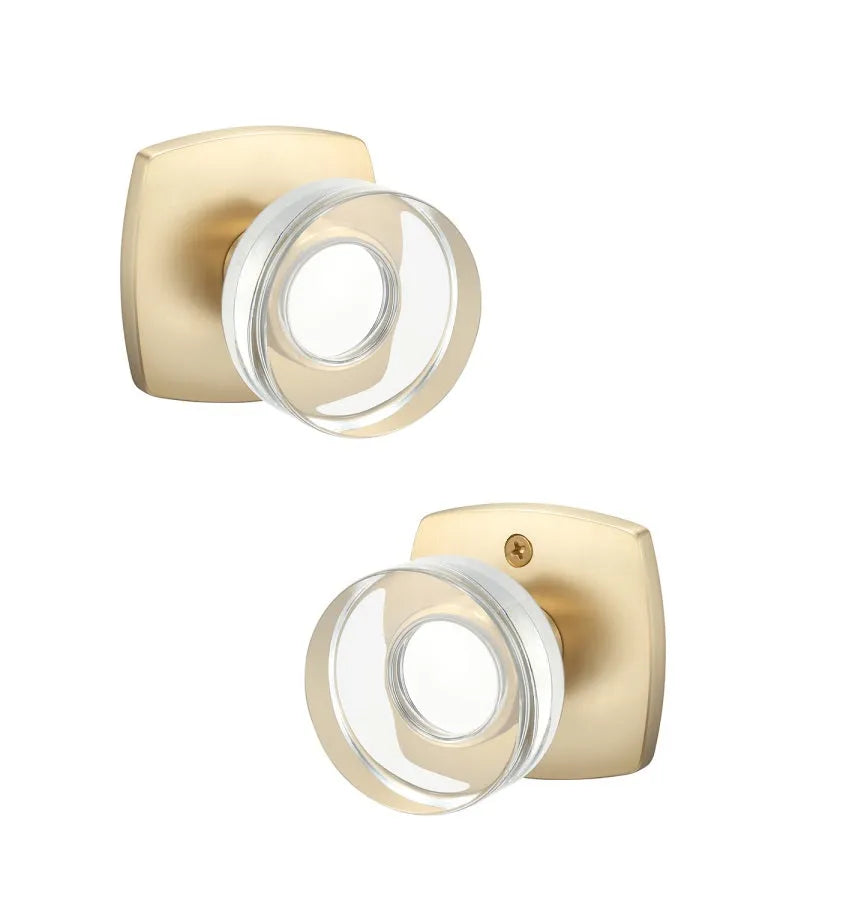 Sure-Loc Luna Knob in Satin Brass finish