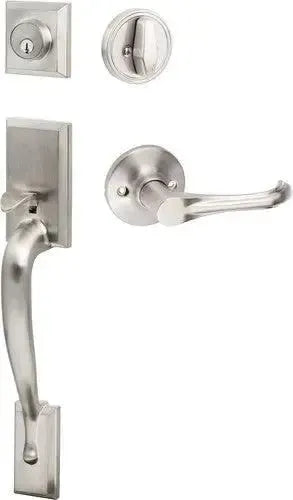 Sure-Loc Madison Handleset With Helena Lever Interior Trim Satin Nickel