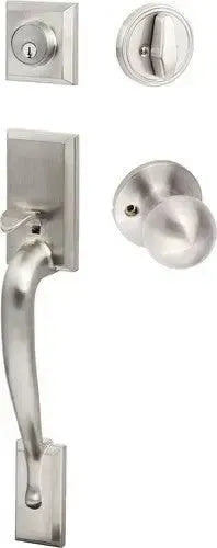 Sure-Loc Madison Handleset With Tahoe Knob Interior Trim Satin Nickel