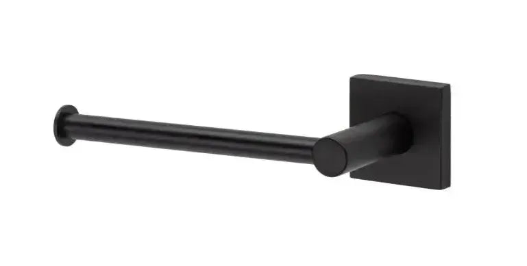 The Sure-Loc Monza Single-Post Paper Holder in Flat Black finish.