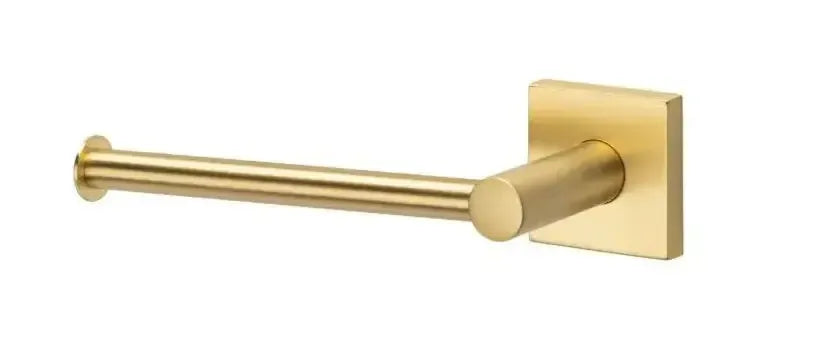 The Sure-Loc Monza Single-Post Paper Holder in Satin Brass finish.