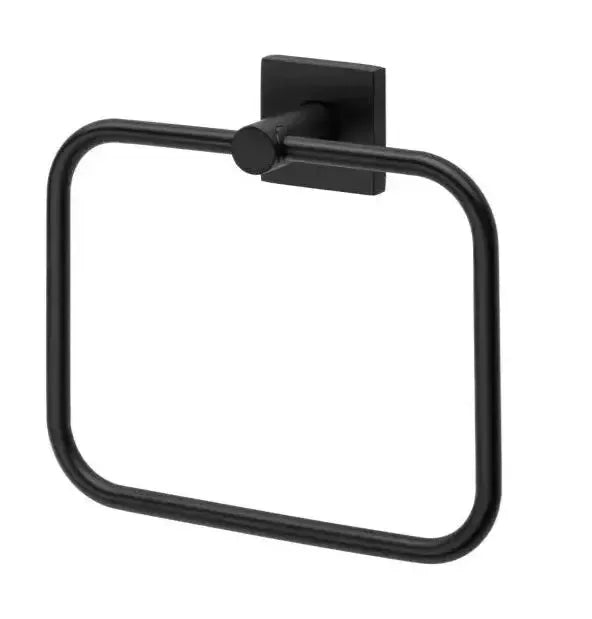 The Sure-Loc Monza Towel Ring in Flat Black finish.