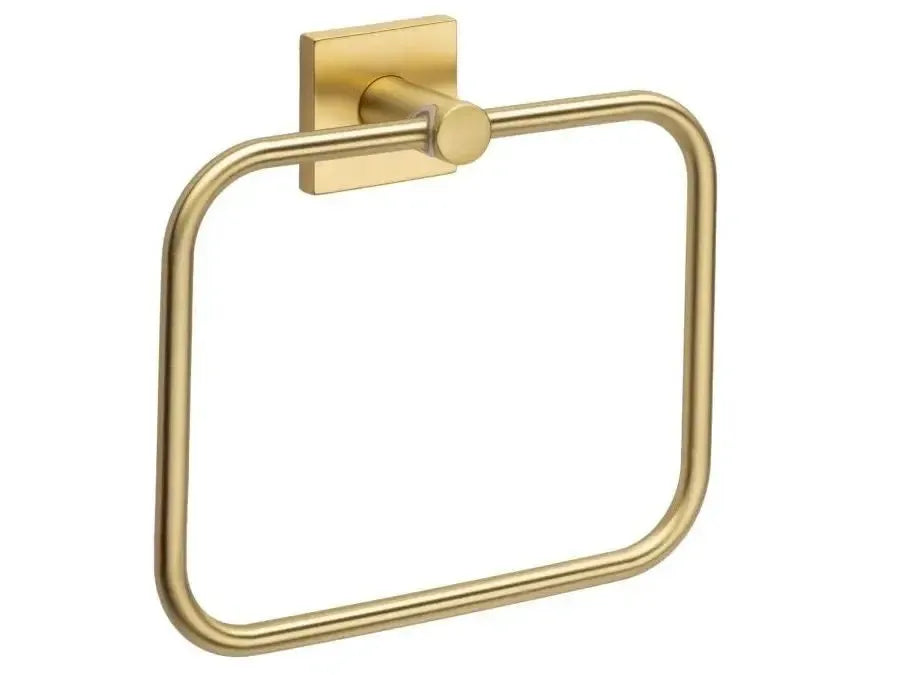 The Sure-Loc Monza Towel Ring in Satin Brass finish.