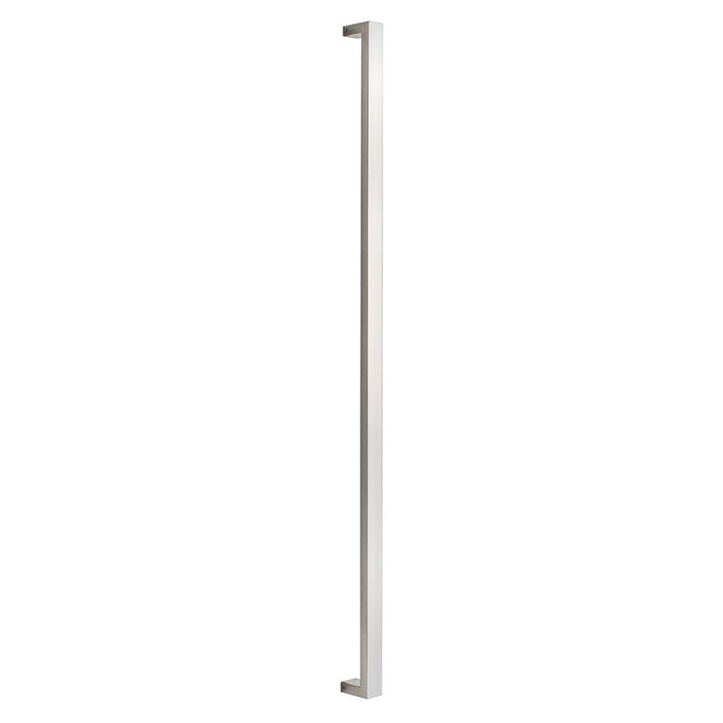 The Sure-Loc 48" Square Long Door Pull, Single-Sided in Satin Stainless Steel finish