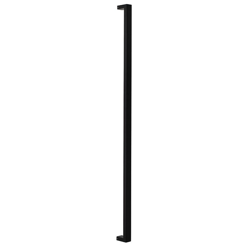 The Sure-Loc 48" Square Long Door Pull, Single-Sided in Flat Black finish