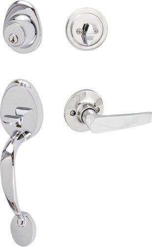 The Sure-Loc Alta Handleset With Cedar Lever Interior Trim in Polished Chrome finish