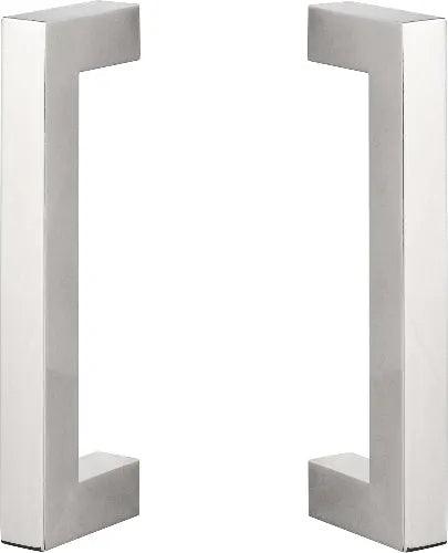 The Sure-Loc Barn Door Handle, 9", Square, 2-Sided in Polished Chrome finish