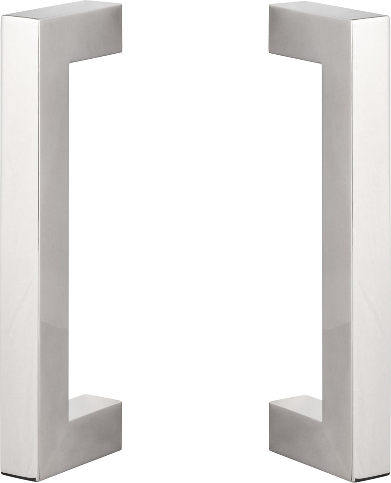 The Sure-Loc Barn Door Handle, 9", Square, 2-Sided in Polished Chrome finish