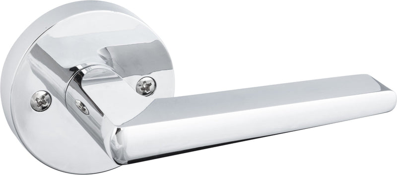 The Sure-Loc Basel Lever with Round Rosette in Polished Chrome finish