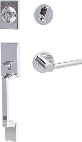 Sure-Loc Stockholm Handleset With Marin Lever Handleset Trim in Polished Chrome finish