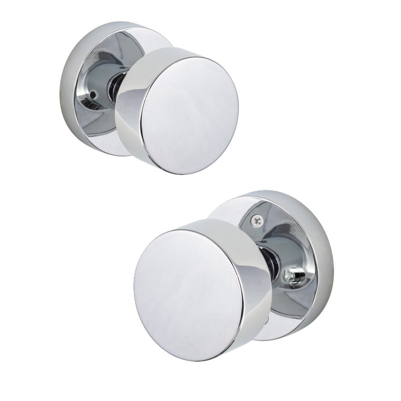 Sure-Loc Zurich Knob with Round Rosette in Polished Chrome finish