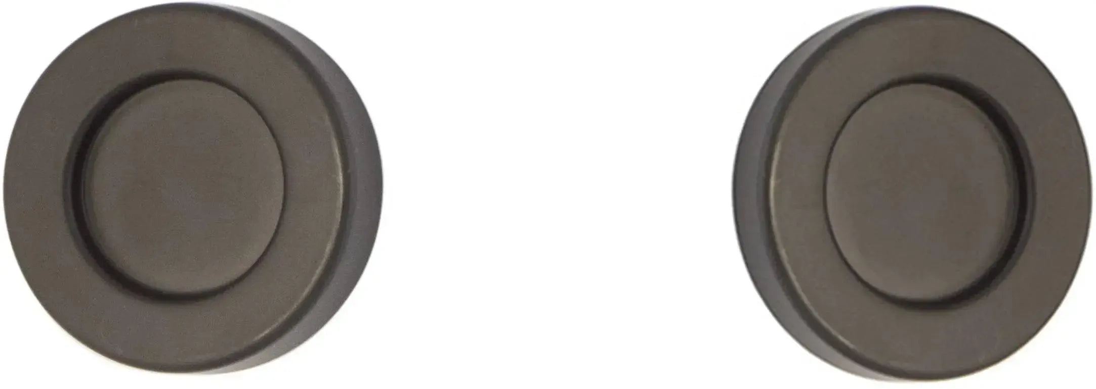 Sure-Loc Round Finger Pull for Barn Door, Double Sided in Flat Black finish