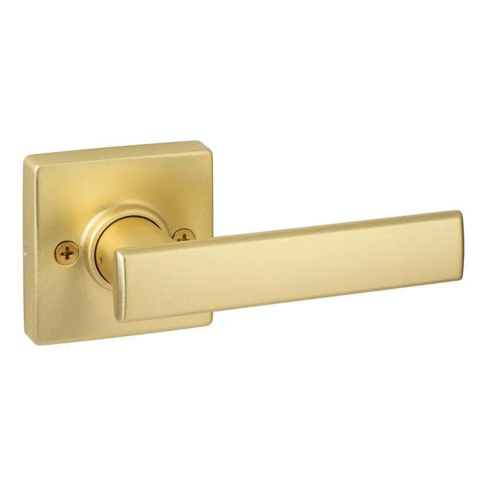 The Sure-Loc Cortina Lever in Satin Brass finish