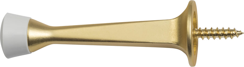 The Sure-Loc Heavy Duty 3" Solid Door Stop in Satin Brass finish