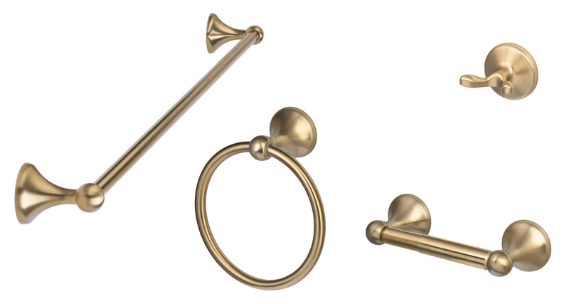 Sure-Loc Ventura Series Bath Set, Two Post in Satin Brass finish