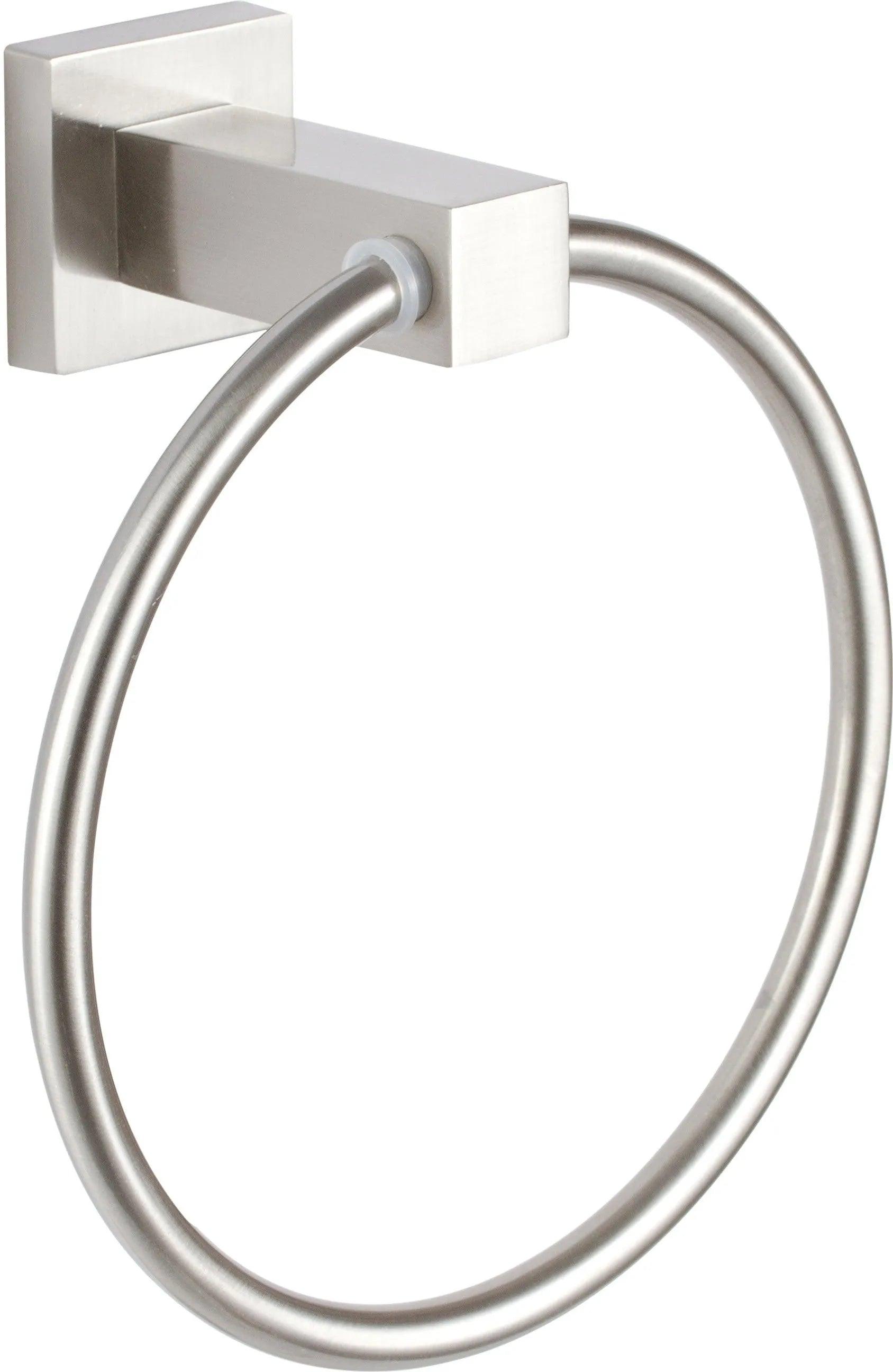 The Sure-Loc Baden Towel Ring in Satin Nickel finish