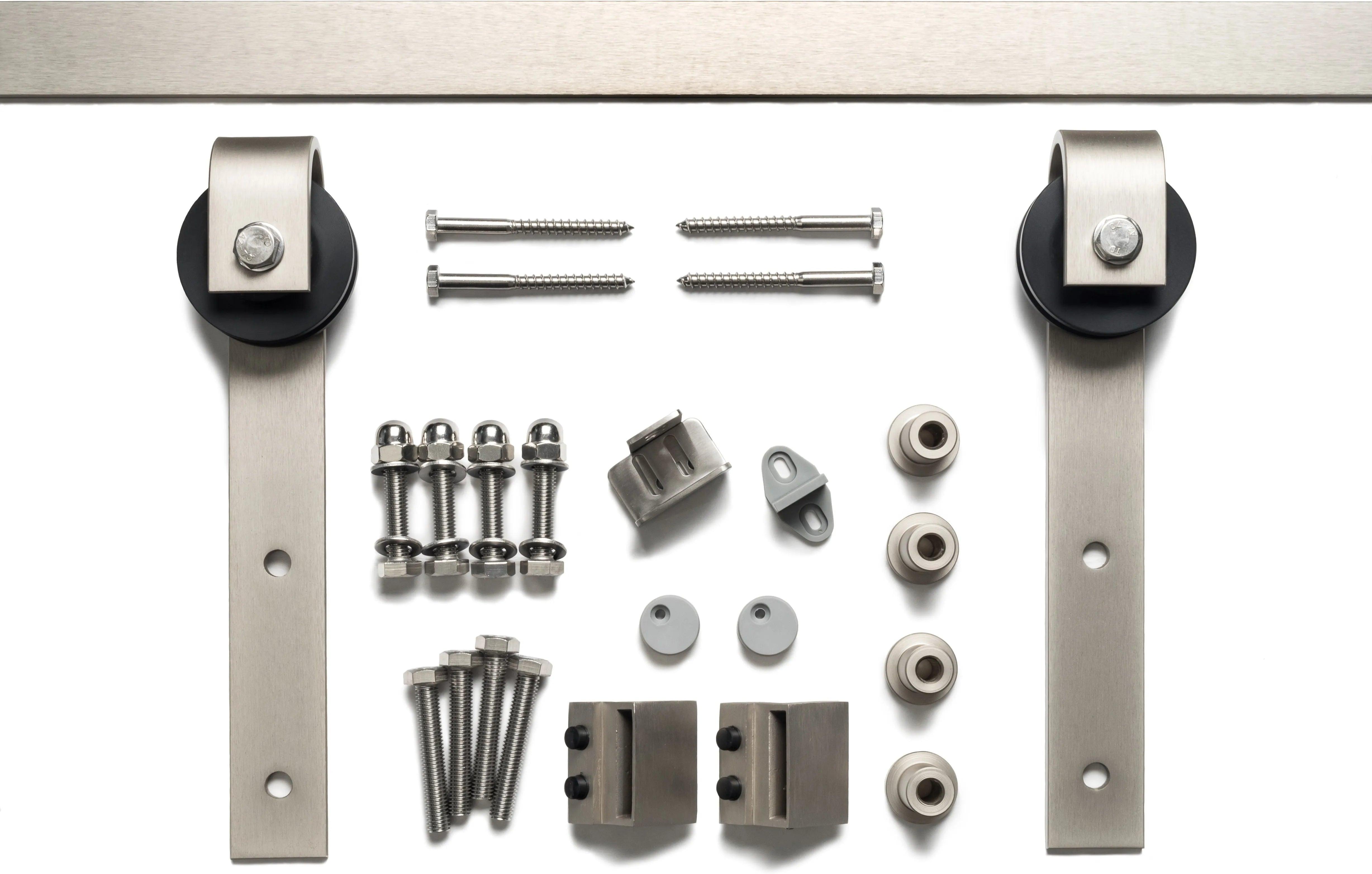 The Sure-Loc Barn Door Track System, 72" in Satin Nickel finish