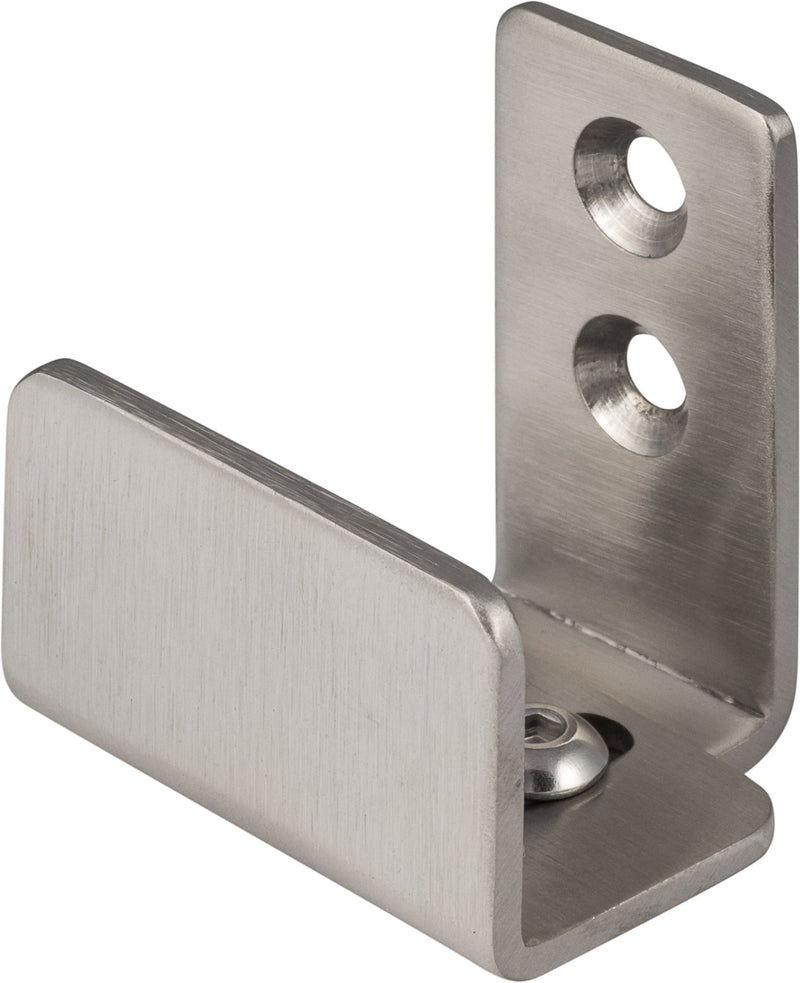 The Sure-Loc Barn Track Floor Guide, Wall Mounted in Satin Nickel finish